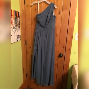 David’s Bridal Gray/blue bridesmaid dress